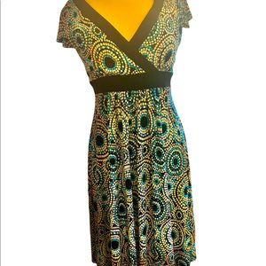 Jones New York 8 easy to wear side zip on waist dress